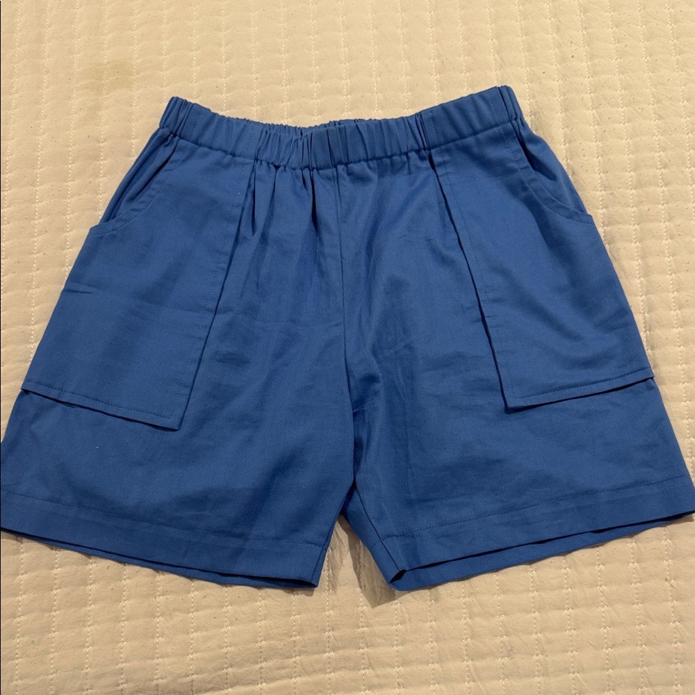 Boy’s Blue Elastic-Waist Casual Shorts